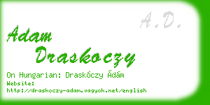 adam draskoczy business card