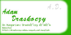 adam draskoczy business card